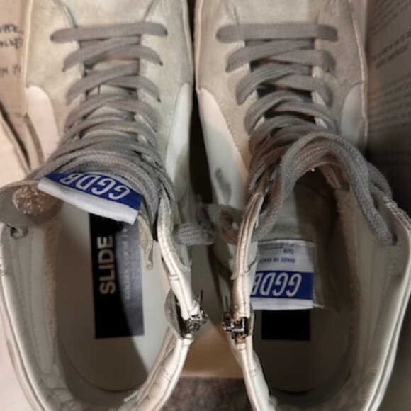 Golden Goose Woman Size 38 Suede Toe and Star Leather White/Ice - Picture 7 of 14